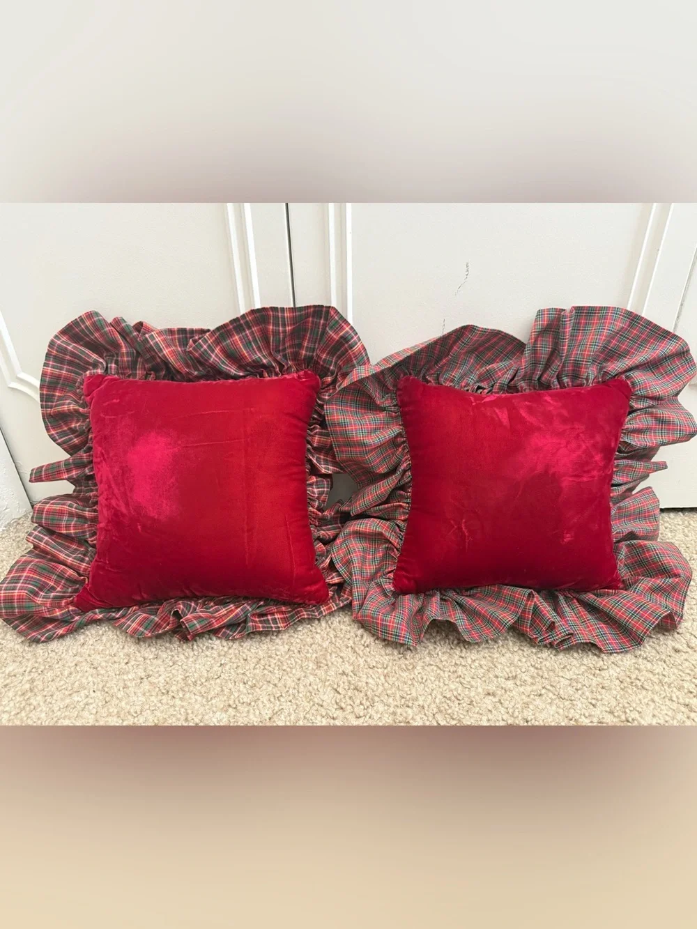 Vintage Pair Holiday Christmas Pillows